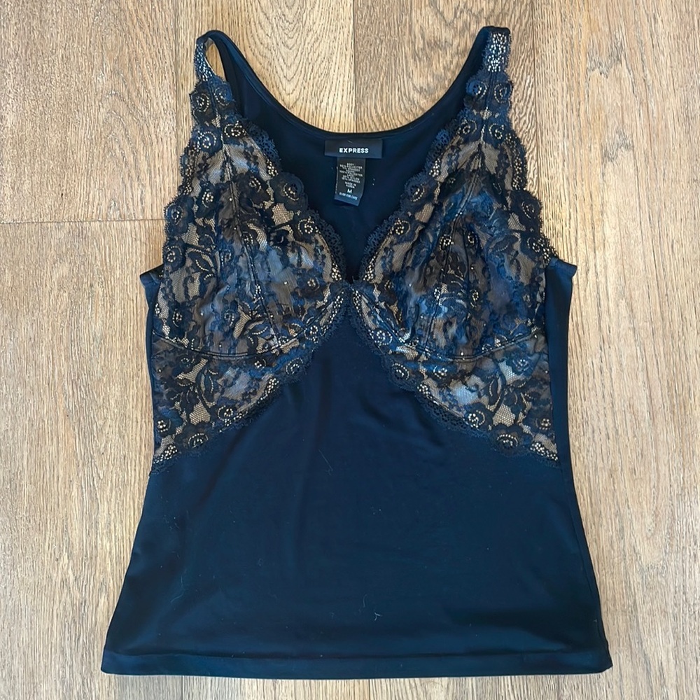 Sexy black lace top